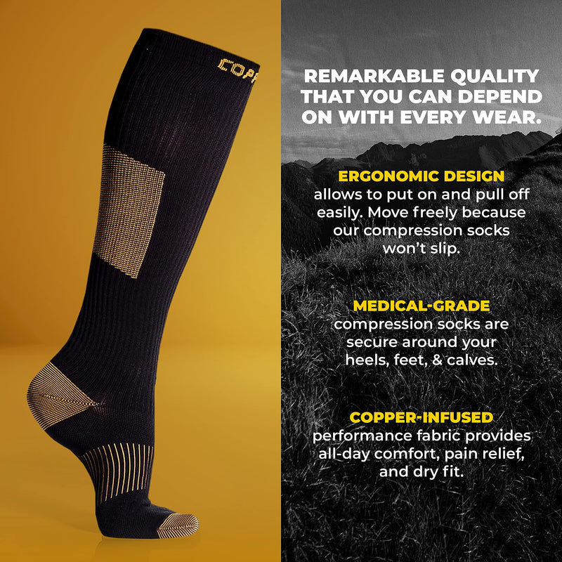 Copper Infused Graduated Compression Socks